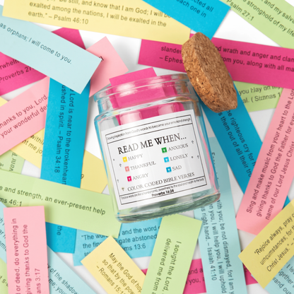 Handmade 90 Day Bible Verses Jar