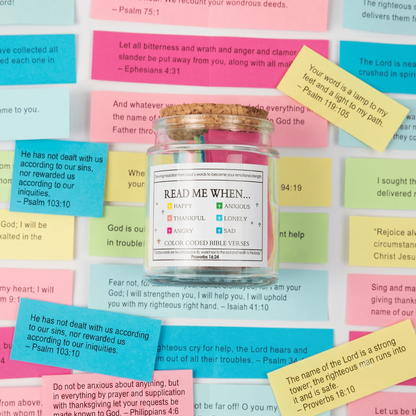 Handmade 90 Day Bible Verses Jar